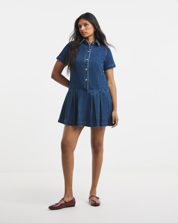 Mid Wash Denim Mod Dress