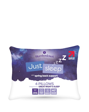 Slumberdown Just Sleep Firm Support Pillow 4 Pack