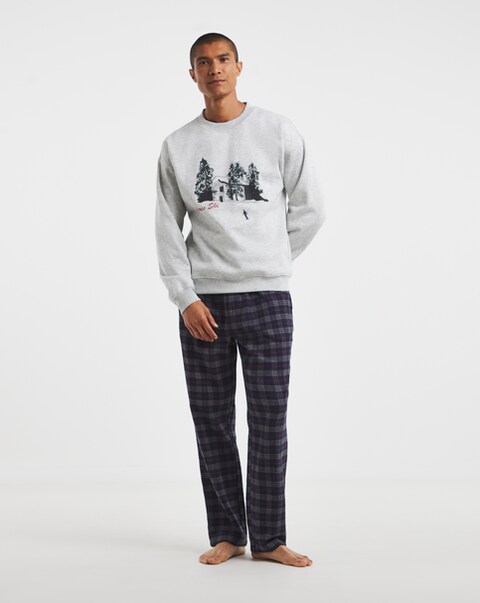Christmas Graphic Sweatshirt Pyjama Set