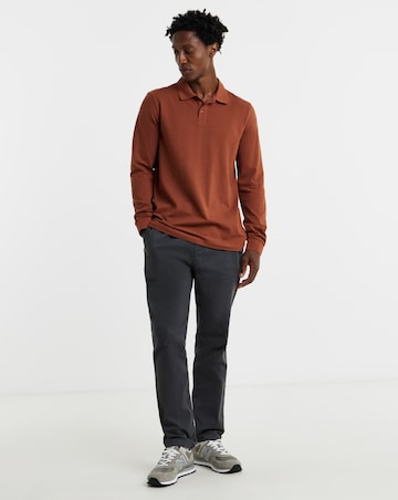 Core Long Sleeve Pique Polo Long Length