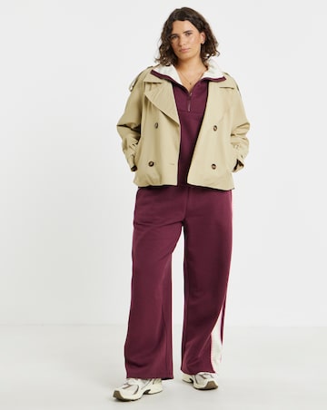 Simply Be Chocolate Whipstitch Side Stripe Sweatshirt