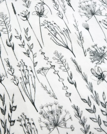 Floral Silhouette Fleece Duvet Set