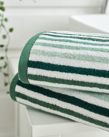 Deyongs Bliss Linear 100% Cotton 550GSM Striped Towel