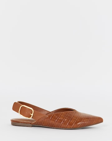 Hazel Slingback Pointed Shoes - Wide Fit (E)