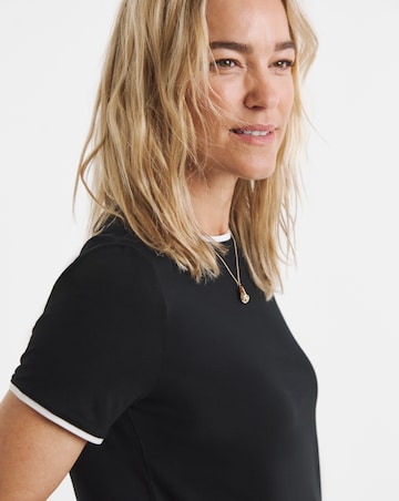 Black And White Ringer Short Sleeve T-Shirt