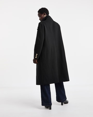 Black Longline Military Coat