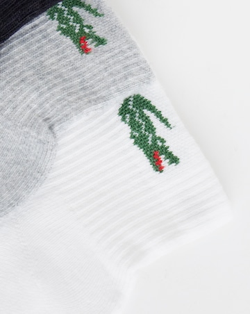 Lacoste 3 Pack Ankle Sport Socks - Multi