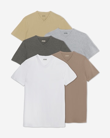 5 Pack V Neck T-Shirts Extra Long