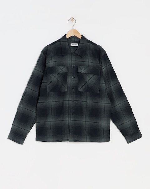 Jack & Jones Charlie Checked Overshirt - Black/Teal