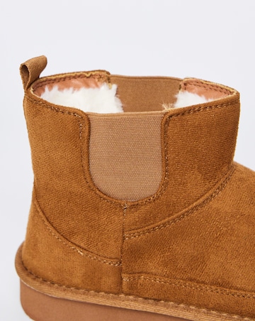 Edith Flatform Warm Lined Chelsea Snug Boots - Wide Fit (E)