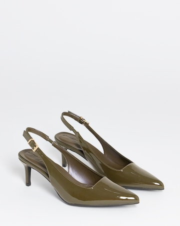 Aspen Pointy Toe Slingback Shoes - Wide Fit (E)