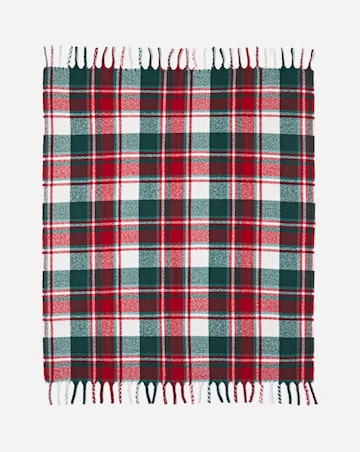 Tartan Check Faux Mohair Throw