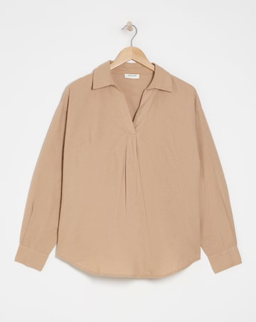 Brushed Cotton Popover Shirt