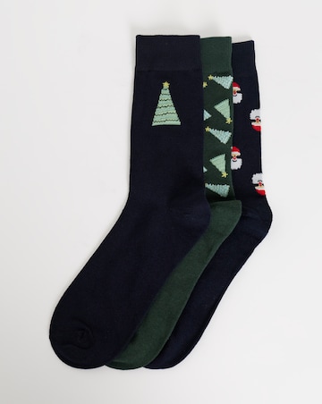 Jack & Jones Christmas Tree 3-Pack Socks - Green Multi