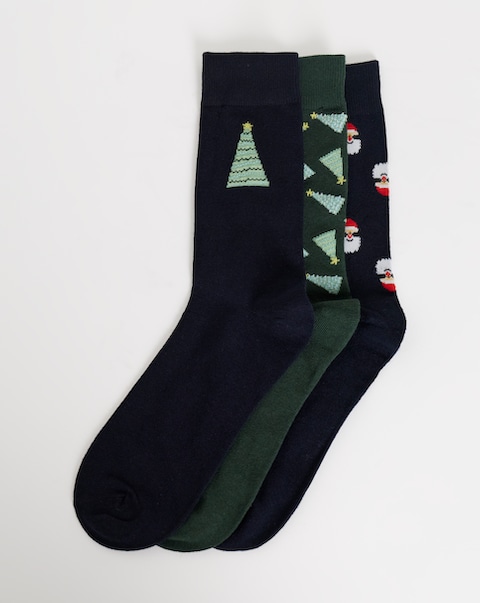 New In - Jack & Jones Christmas Tree 3-Pack Socks