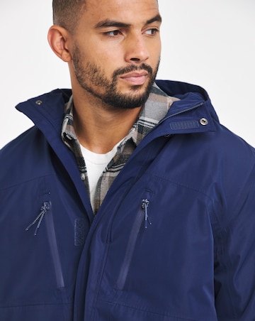 Navy Fleece Lined Waterproof Anorak
