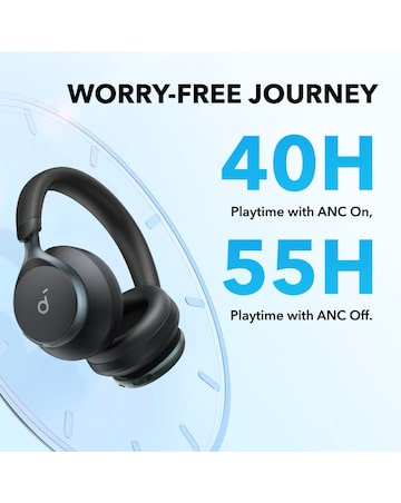 Soundcore Space One Noise Cancelling Over-Ear Headphones - Black