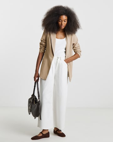 Simply Be Neutral Single Breasted Blazer