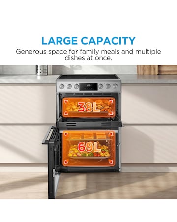 Midea 60cm Freestanding Electric Cooker - Stainless Steel + Installation