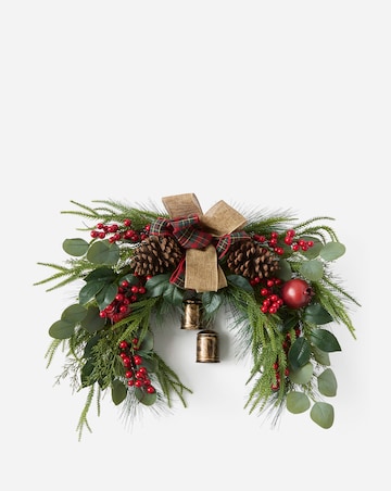 Green Swag with Ribbons and Bells