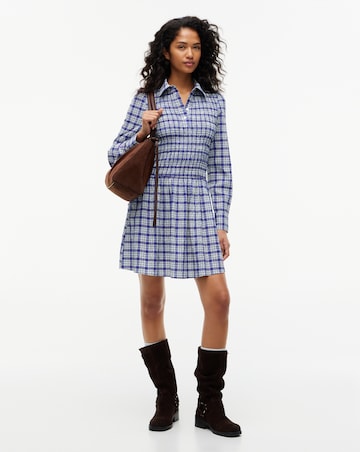 Tommy Jeans Smock Long Sleeve Mini Check Dress