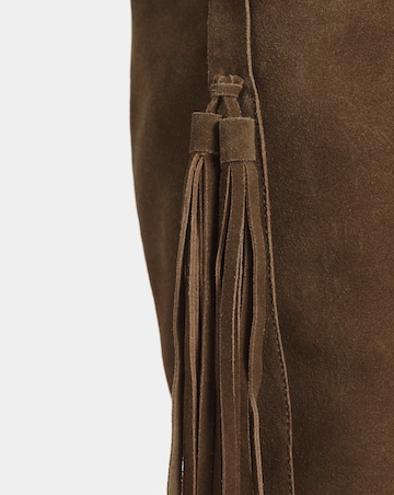 Abby Suede Tassle Knee High Boots - Extra Wide Fit (EEE) & Super Curvy Calf