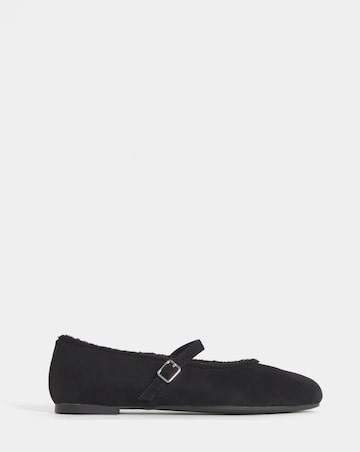 Marisol Fur Lined Mary Jane Shoes - Wide Fit (E)