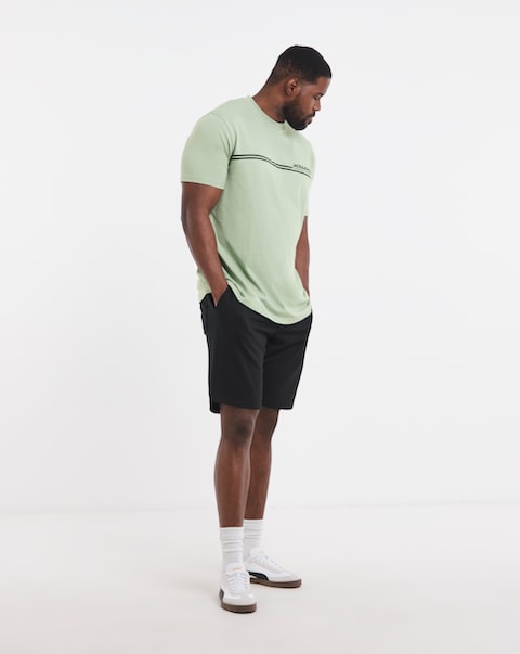 JACK & JONES Tobias T-Shirt & Shorts Set - Green/Black