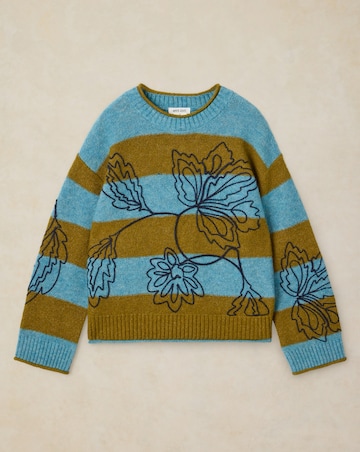 White Stuff Emma Embroidery Stripe Jumper