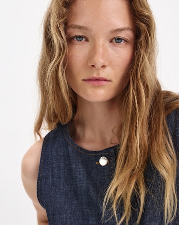 Mango Buttoned Denim Waistcoat