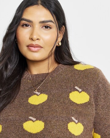 Apple Design Crew Neck Jumper