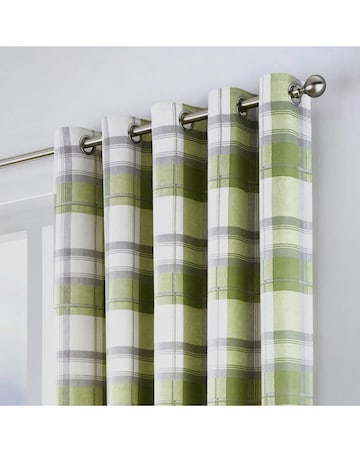 Balmoral Check Eyelet Curtains