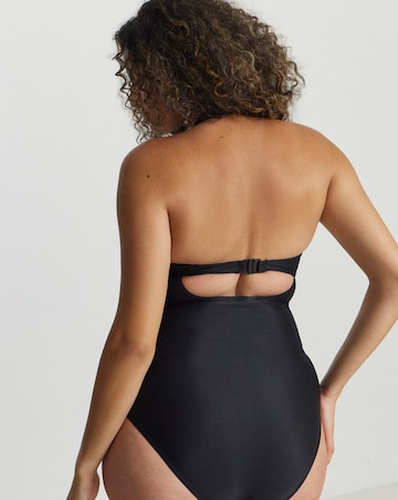 Figleaves Tailor Twist Underwired Halter Tummy Control Swimsuit - Longer Length