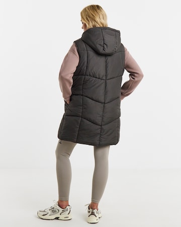 Mocha Longline Padded Gilet