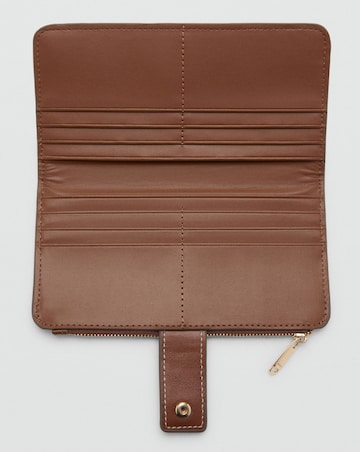 Mango Large Wallet With Logo Print