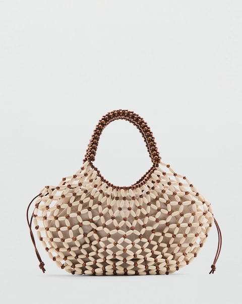 Mango Beaded Shoulder Bag