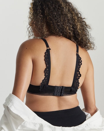 Figleaves Harper Geometric Lace Bralette D-G -Black