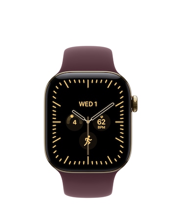 Apple Watch Series 12 GPS + Cellular 42mm - Gold Titanium/Burgundy Sport - M/L