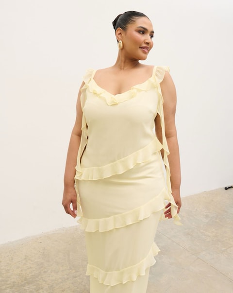Pretty Lavish Rue Ruffle Maxi Dress