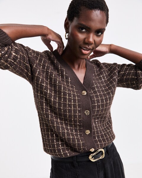 New In - Sequin Boucle Cardigan