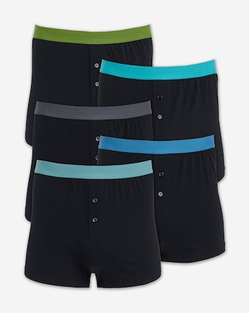 5 Pack Contrast Waist Loose Boxers