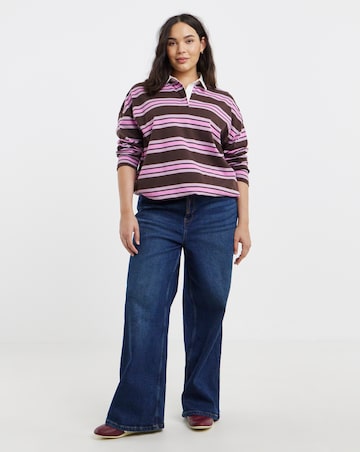 Simply Be Pink Stripe Tie Bubble Hem Top