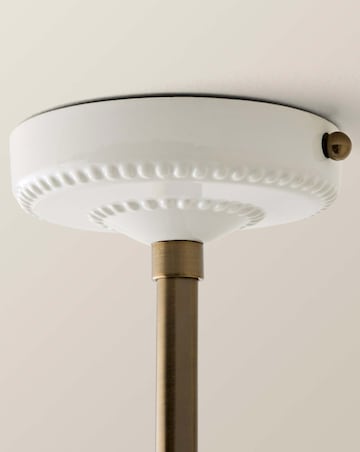 ValueLights Burford Ceramic Ribbed 3 Drop Diner Bar Ceiling Light