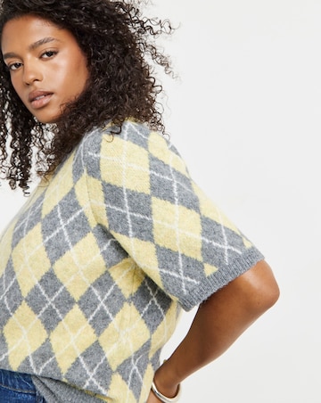 Argyle Short Sleeve Jumper