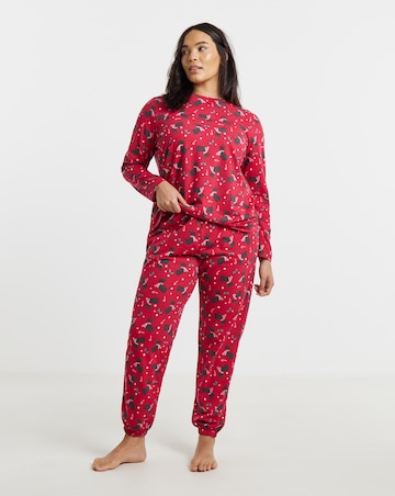 Pretty Secrets Christmas Scottie Dog Family Pyjamas - Womens
