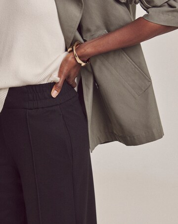Anthology Black Ponte Pull On Wide Leg Trouser