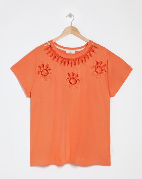 Julipa Cut Out Pure Cotton T-Shirt