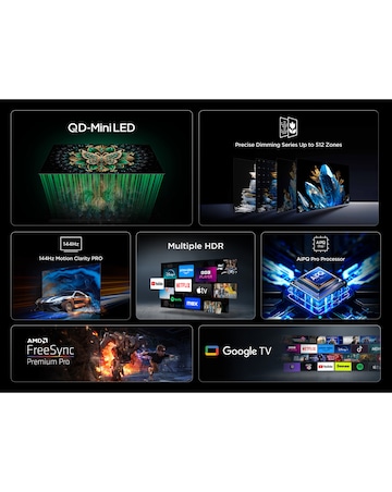 TCL 50C6K-UK 50in 4K Mini LED HDR Smart Fire TV with Freely