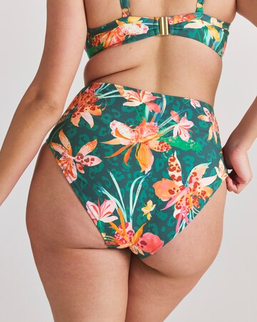 Magisculpt Floral Print Cross Front Firm Control Bikini Bottoms