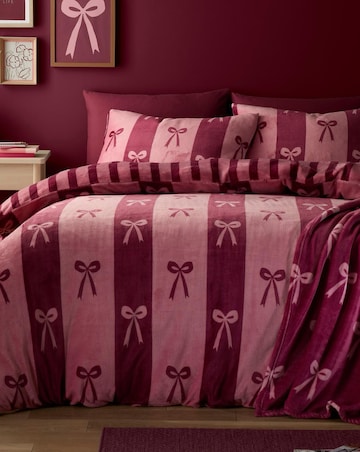 Fusion Bows Fleece Duvet Cover Set